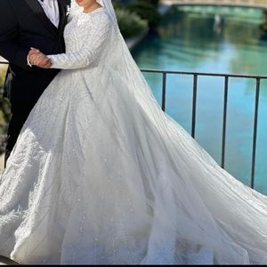 Custom made wedding dress